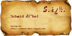 Schmid Ábel névjegykártya